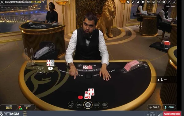 Live Dealer Blackjack Table - BetVisa BD